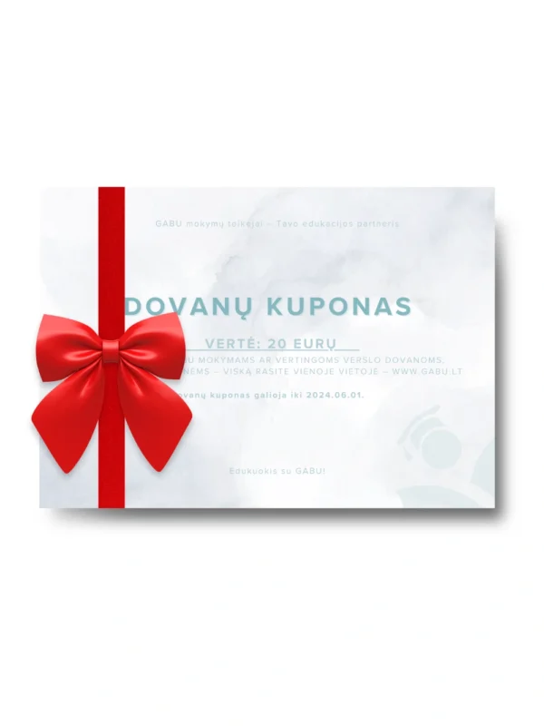 Dovanu kuponas20 shop.gabu .lt