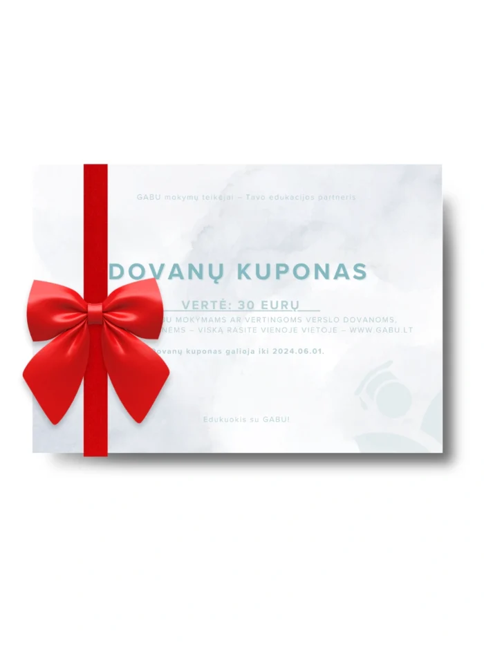 Dovanu kuponas30 shop.gabu .lt